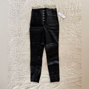 Urban Outfitters Black Leather Look Trousers